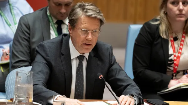 ZDA, New York.Slovenski veleposlanik v Varnostnem svetu ZN Samuel Zbogar.Foto: UN Photo