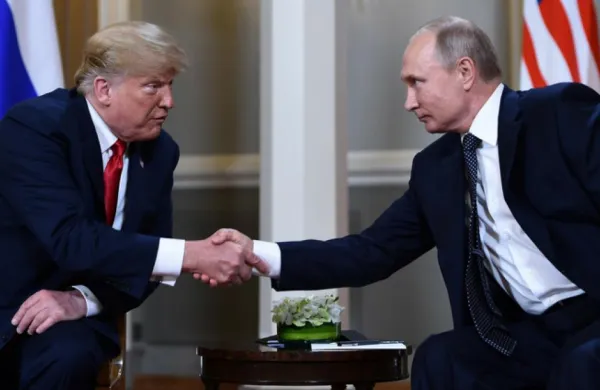 Donald Trump (levo), Vladimir Putin, Helsinki, ZDA, Rusija, predsednika