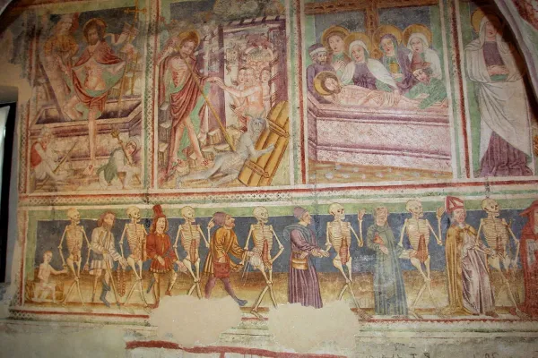 Hrastovlje, 26.10.2002Cerkev, notranjost, freske, mrtva&scaron;ki ples, detajliFoto: Zdravko Primožič/FPA