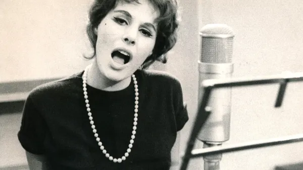 Ornella Vanoni v studiju med snemanjem - 1960'ta