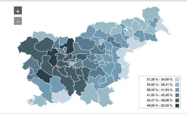 Udeležba na lanskih evropskih volitvah.