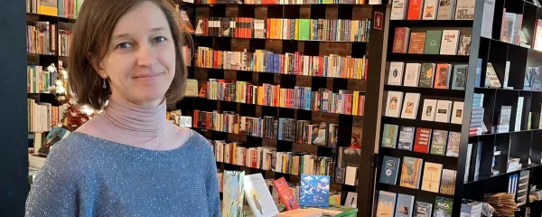 Renata Lapanja, duša in srce knjigarna Maks vodja knjige