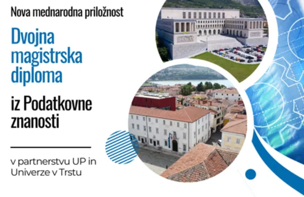 Dvojna magistrska diploma iz Podatkovne znanosti v partnerstvu UP in Univerze v Trstu