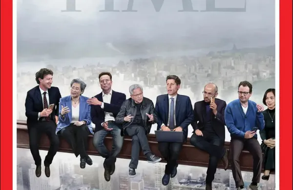 Motiv naslovnice revije Time ob izboru osebnosti leta 2025