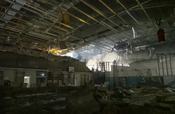 požar telovadnica Most na Soči