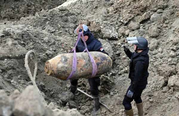 Bombo so na&scaron;li v bližini nakupovalnega sredi&scaron;ča Galerija v predelu Beograd na vodi.
