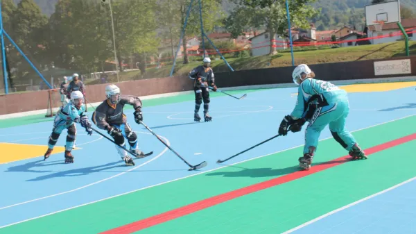 Hokej na rolerjih Tolmin zeleni Mufloni tekma 