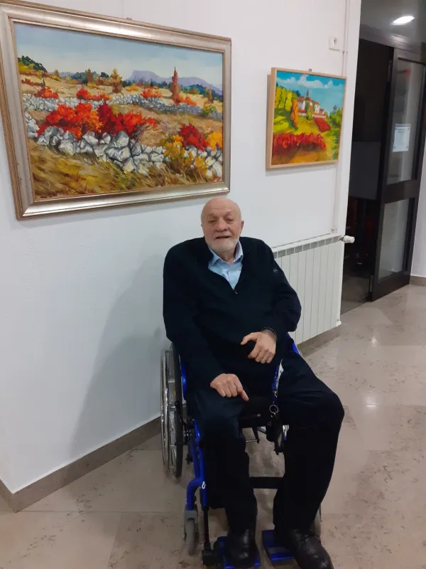 Vojko Ga&scaron;peru na razstavi na Kozini