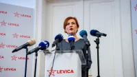 Sokoordinatorica Levice Asta Vrečko je v imenu stranke dala izjavo za medije glede prestopa poslanca Mateja Ta&scaron;nerja Vatovca v SD.