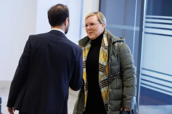 Gregor Kovačič in kmetijska ministrica Mateja Čalu&scaron;ić