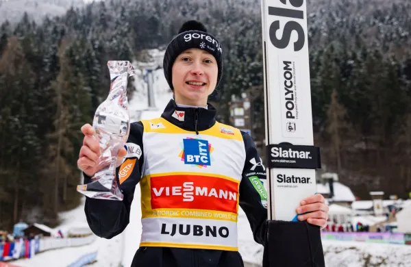 Slovenija,Ljubno, 15.02.2025, 15. februar 2025 Svetovni pokal smu&Auml;Ťarski skoki Ĺľenske, Nika Prevc Foto:Grega Valan&Auml;Ťi&Auml;Ť/ F.A.Bobo