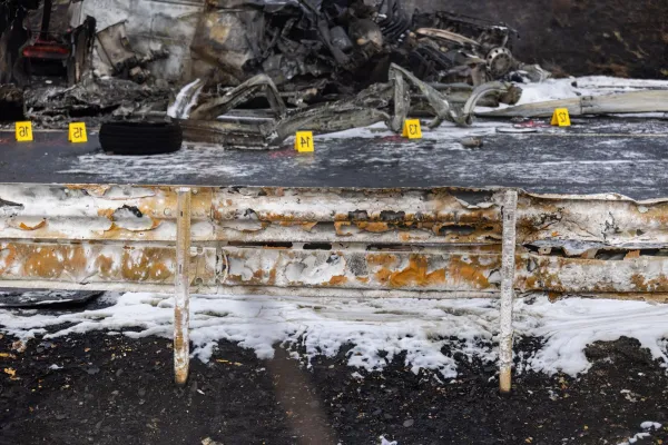 Slovenija, Slovenske Konjice, 15.01.2026, 15. januar 2026Posledice prometne nesrece tovornjaka cisterne na stajerski avtocesti, promet, nesreca,Foto: Nik Jarh/F.A.Bobo