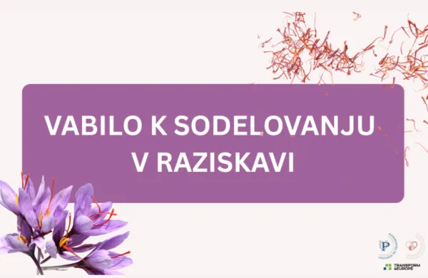 Vabilo k sodelovanju v raziskavi o učinkih ekstrakta cvetnih listov žafrana