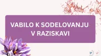 Vabilo k sodelovanju v raziskavi o učinkih ekstrakta cvetnih listov žafrana