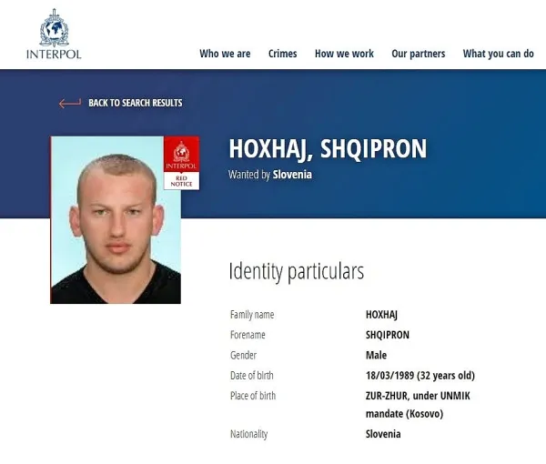 Shqipron Hoxhaj po desetih letih bega končno za zapahi