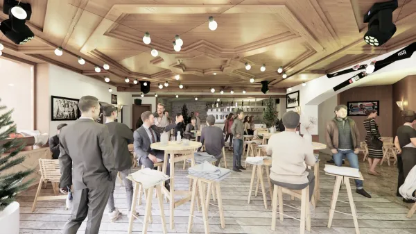 Italija, Cortina d'Ampezzo.Rendri notranjosti Slovenske hise v Cortini d'Ampezzo.Foto: Olimpijski komite Slovenije