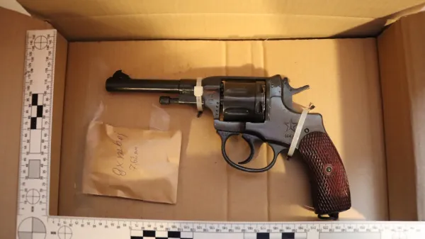 Revolver, ki so ga kriminalisti zasegli pri 58-letniku.