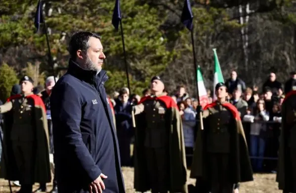 Italijanski podpredsednik vlade Matteo Salvini na bazovskem &scaron;ohtu 