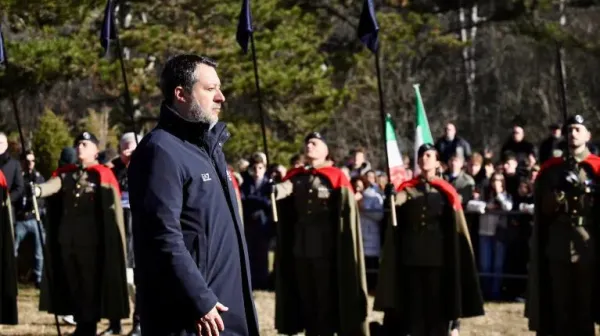 Italijanski podpredsednik vlade Matteo Salvini na bazovskem &scaron;ohtu 