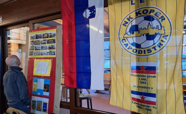 40 let obletnica osvojitve naslova prvakov 1. SNL NK Koper nogomet 1984/1985 Lučjo Pertič razstava