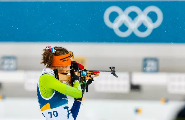 Slovenska biatlonka Lena Repinc