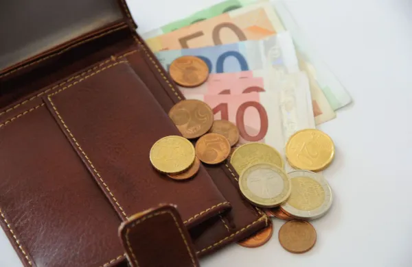 denar kovanci bankovci euro evro denarnica