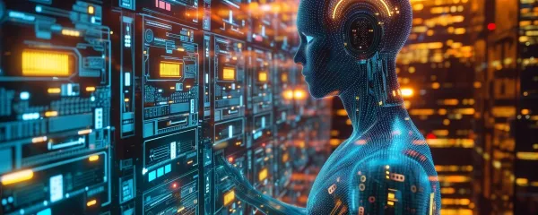 Artificial intelligence cyber algorithms, cyborg, virtual cyberspace, human communitcation with robot, business and digital ethnics,Image: 845457028, License: Royalty-free, Restrictions:, Model Release: no, Credit line: Berit Kessler/Panthermedia/Profimedia