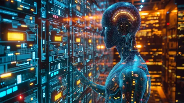 Artificial intelligence cyber algorithms, cyborg, virtual cyberspace, human communitcation with robot, business and digital ethnics,Image: 845457028, License: Royalty-free, Restrictions:, Model Release: no, Credit line: Berit Kessler/Panthermedia/Profimedia