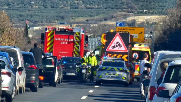 Nesreča na glavni cesti Koper - &Scaron;kofije