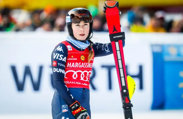 Ameriska smučarka Mikaela Shiffrin.