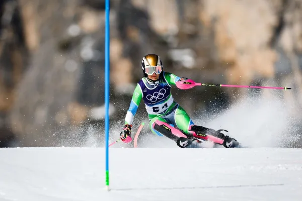 Italija, Cortina d'Ampezzo.Zimske olimpijske igre 2026.Alpsko smucanje, zenski slalom.Slovenska smucarka Caterina Sinigoi.