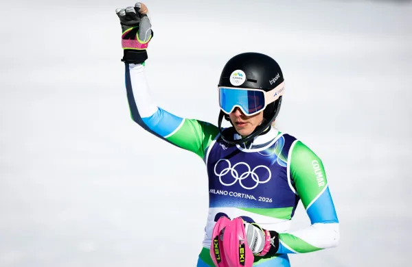 Italija, Cortina d'Ampezzo.Zimske olimpijske igre 2026.Alpsko smucanje, zenski slalom, druga voznja.Slovenska smucarka Ana Bucik Jogan.