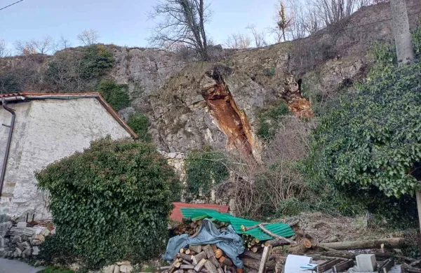 Črnotiče, skalni podor, 18. 2. 2026