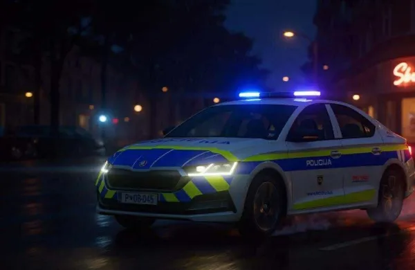 intervencija, modre luči, akcija policija