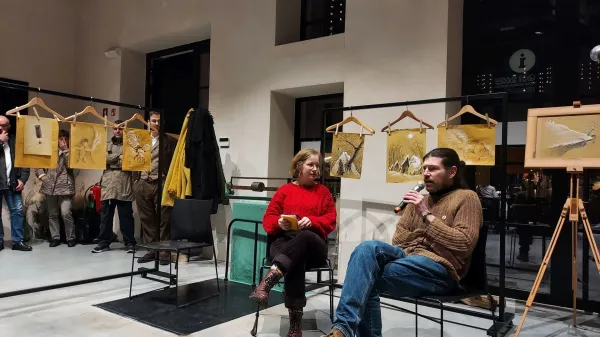 Razstava ilustracij Anton &Scaron;pacapan Vončina 