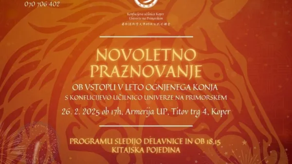 Praznovanje kitajskega novega leta v Konfucijevi učilnici Koper UP FH&Scaron;