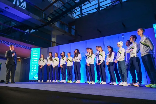 Zaprti sprejem olimpijske reprezentance Slovenije po koncu zimskih olimpijskih iger Milano Cortina 2026