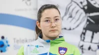 Ljubljana, Strelisce.Novinarska konferenca Strelske zveze Slovenije v okviru priprav na evropsko prvenstvo 10m Gyor 2024, ki bo potekalo od 24. februarja do 3. marca v madzarskem mestu Gyor.Strelka Urska Hrasovec.
