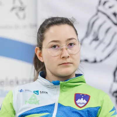 Ljubljana, Strelisce.Novinarska konferenca Strelske zveze Slovenije v okviru priprav na evropsko prvenstvo 10m Gyor 2024, ki bo potekalo od 24. februarja do 3. marca v madzarskem mestu Gyor.Strelka Urska Hrasovec.