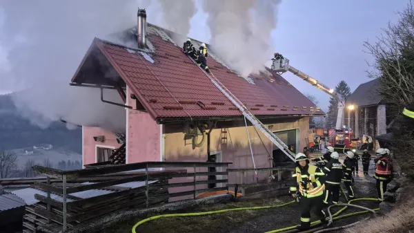 Zgorela mizarska delavnica v Gorenjih Novakih, požar gasilo 80 gasilcev