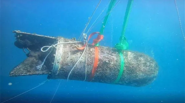 Uničevanje morske mine na otoku Lo&scaron;inj. Slika je simbolična.