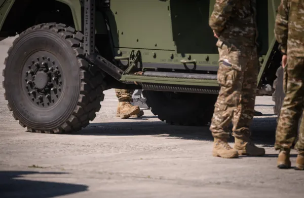 Ljubljana, vojasnica Edvarda Peperka.Predstavitev novih lahkih kolesno oklepnih vozil LKOV 4x4.