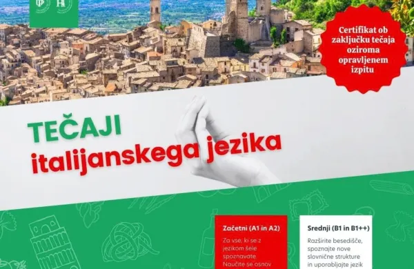Tečaji italijanskega jezika: prijave so se že pričele