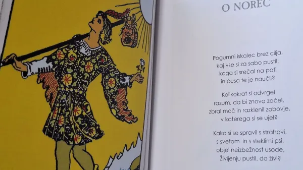 Pesem Norec iz zbirke Jane Kandare Zapisano v kartah, ki jo spremljajo podode tarot kart Pamele Colman Smith - Pixie 