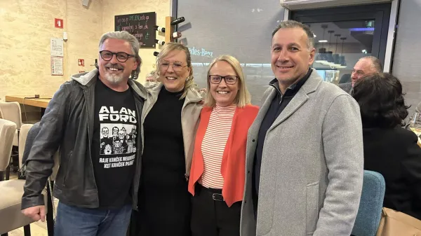 Istrski kandidati Gibanja Svoboda (z leve): Neset Dulai, Mateja Čalu&scaron;ić, Tamara Kozlovič in Robert Janev