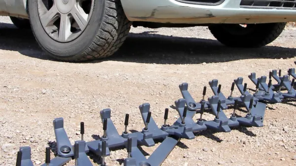 S stingerjem ustavili avtomobil, voznik zbežal