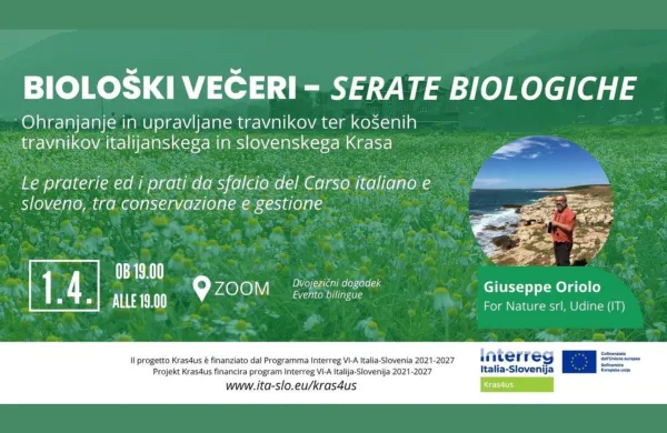 Biolo&scaron;ki večer: Ohranjanje in upravljane travnikov ter ko&scaron;enih travnikov italijanskega in slovenskega Krasa