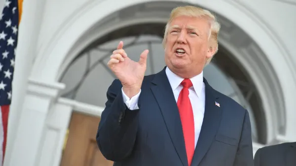 US President Donald Trump speaks to the press on August 10, 2017, at his Bedminster National Golf Club in New Jersey before a security briefing.,Image: 344684724, License: Rights-managed, Restrictions:, Model Release: no, Credit line: Nicholas Kamm/AFP/Profimedia