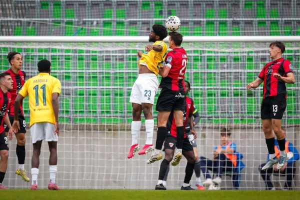 Nik Jermol in action during Prva liga Telemach 2025/2026 football match between NK Bravo and ND Primorje at Stadion Stožice in Ljubljana, Slovenia on April 15, 2026 Photo: Luka Kotnik