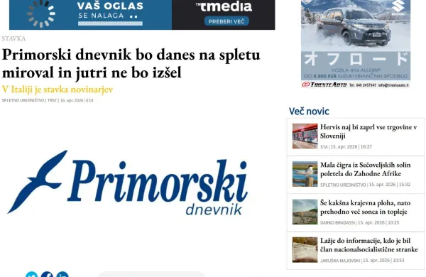 Stavki so se pridružili tudi novinarji Primorskega dnevnika.